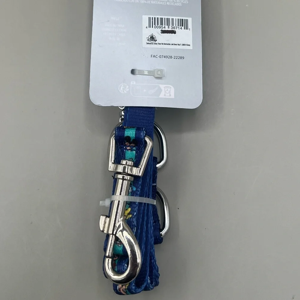Disney Mickey & Friends Blue Pet Dog Leash XS/S 6 Ft Long NEW